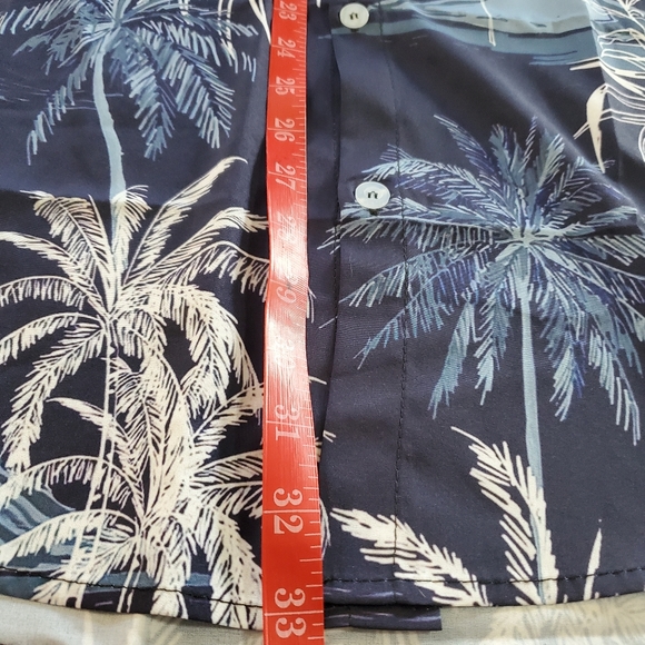 Men's Blue Palm Trees Hawaiian Shirt size XXL - Picture 7 of 16